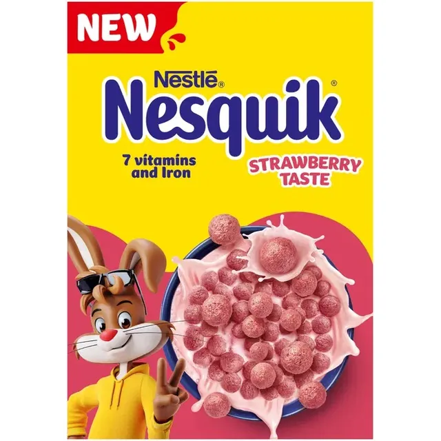 Strawberry Flavored Cereal Balls with Vitamins and Iron