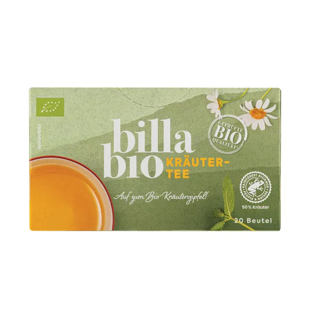 Ekologiška žolelių arbata BILLA BIO, 20 x 1,7 g