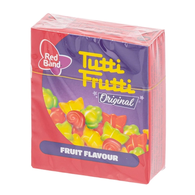 Vaisiniai kramtomi saldainiai TUTTI FRUTTI, 15 g