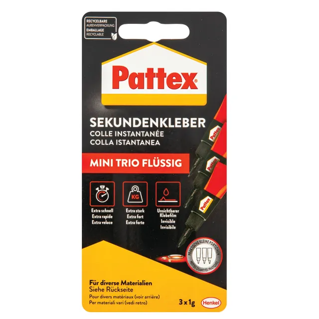 Greitai stingstatntys klijai mini PATTEX, 3 g
