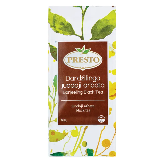 Juodoji biri arbata PRESTO DARJEELING FOP, 80 g 