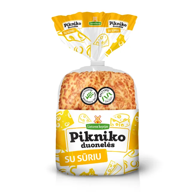 Pikniko duonelės su sūriu, 4 x 50 g