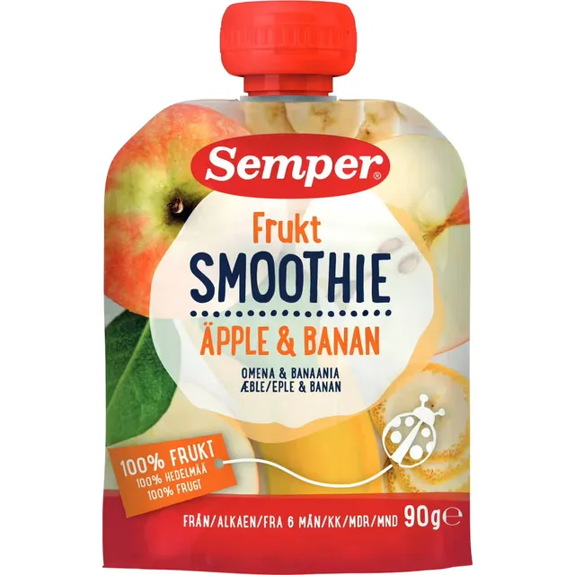 Питьевое пюре из различных фруктов SMOOTHIE (с 6 месяцев), 90 г