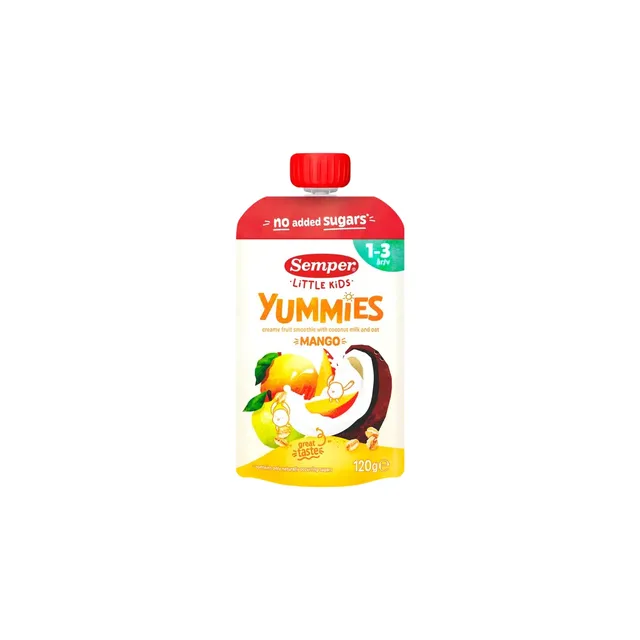 Пюре с манго, 12 месяцев. SEMPER YUMMIES RTE 120 г