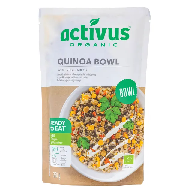 Ekologiškas bolivinės balandos patiekalas su daržovėmis ACTIVUS, 250 g