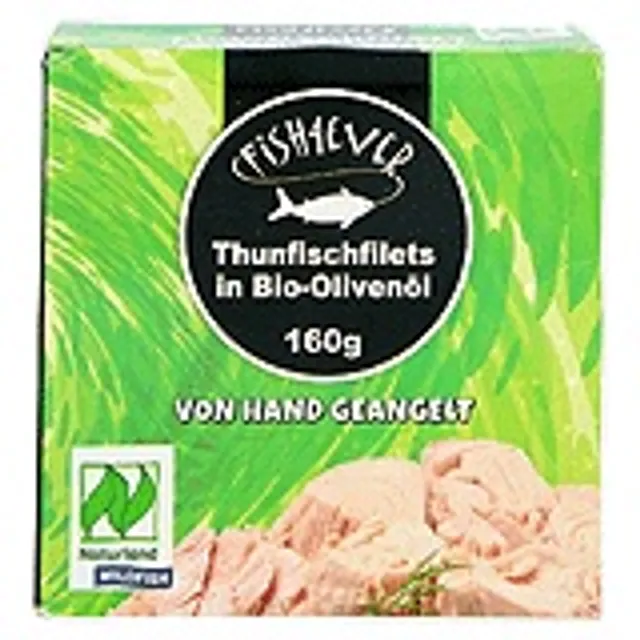 Dryžuotojo tuno filė ekologiškame alyvuogių aliejuje FISH4EVER, 160 g
