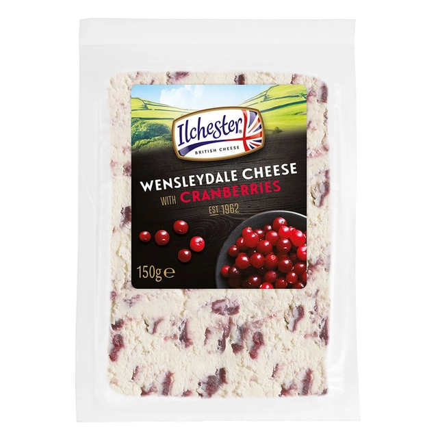 Cheese with cranberries ILCHESTER WENSLEYDALE, 43% fat, 150 g