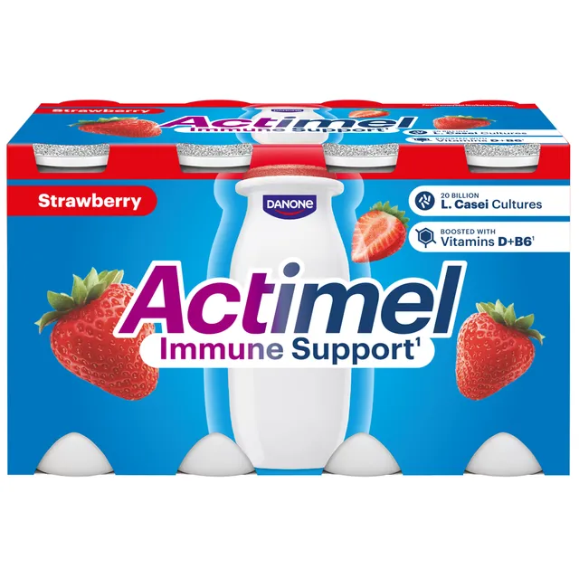 Jogurtas braškių skonio ACTIMEL, 8x100 g
