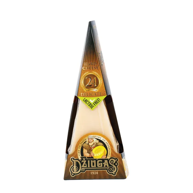 Kietasis sūris 24 mėnesių brandinimo be laktozės DŽIUGAS DELICATE, 40% rieb., 180 g