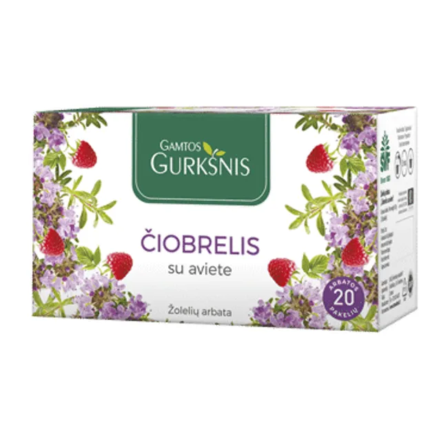 Thyme and raspberry tea GAMTOS GURKŠNIS, 30 g