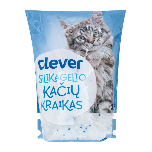 Silica gel cat litter CLEVER, 3.8 l