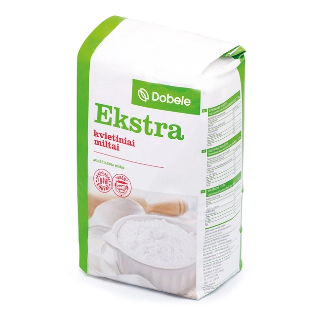 Kvietiniai miltai DOBELE EKSTRA, 1,75 kg