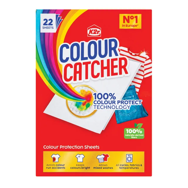 Skalbimo lapeliai K2R COLOUR CATCHER, 22 vnt.