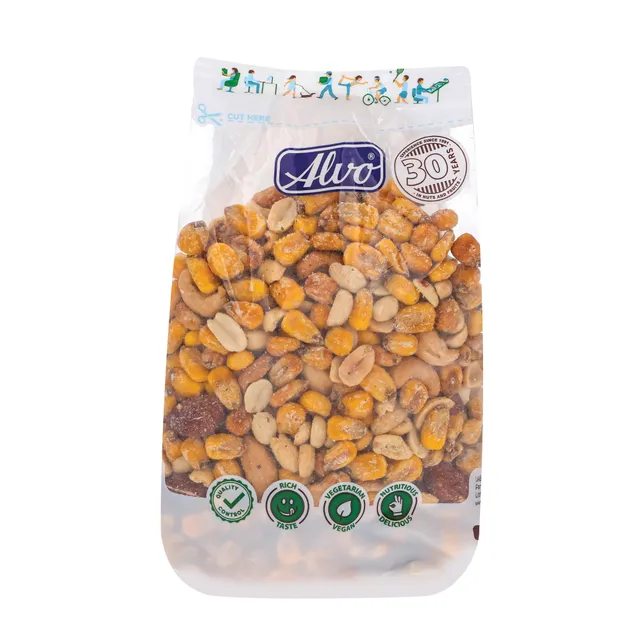 Sūrio skonio riešutų ir kukurūzų mišinys ALVO, 350 g