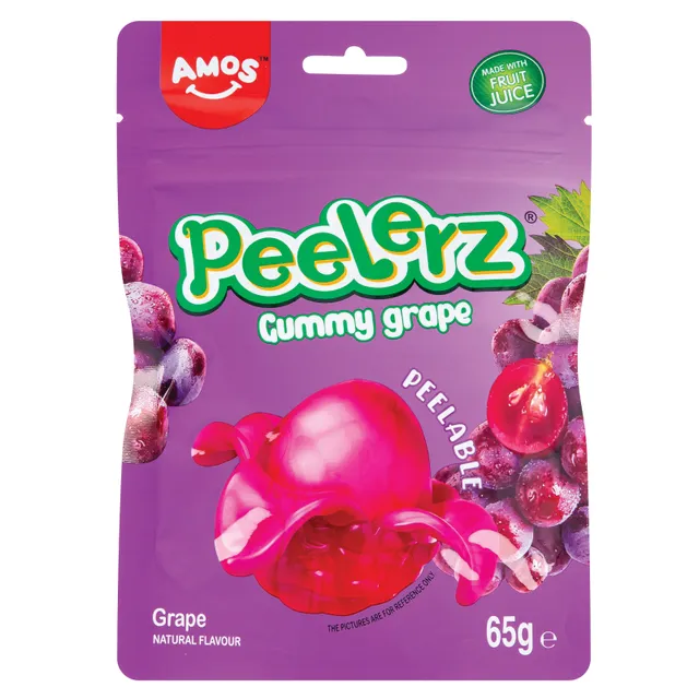 Жевательные конфеты со вкусом винограда AMOS PEELERZ, 65 г
