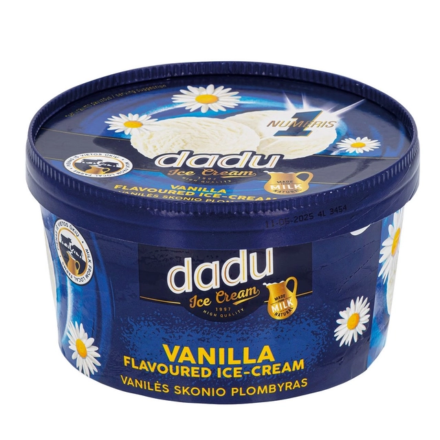 Vanilės skonio ledai DADU, 800 ml