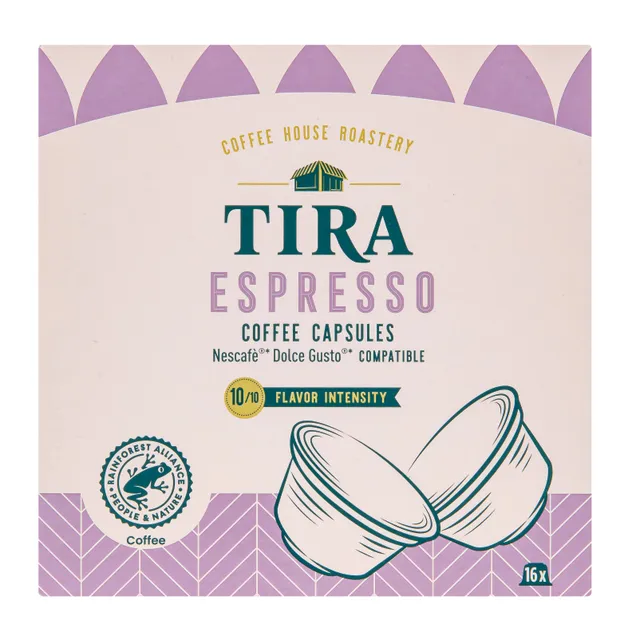 Kavos kapsulės DG TIRA ESPRESSO, 16 vnt