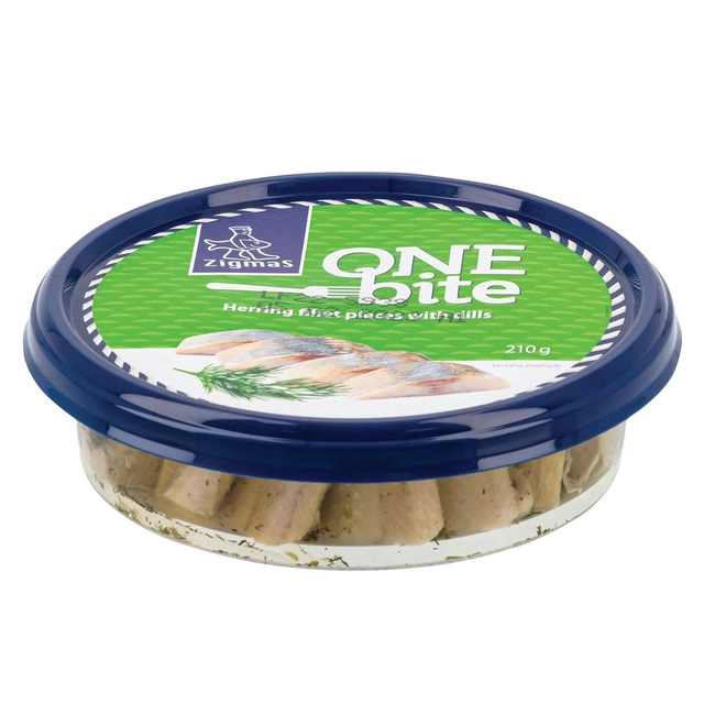 Silkių filė, gabaliukais su krapais ZIGMAS ONE BITE, 210 g