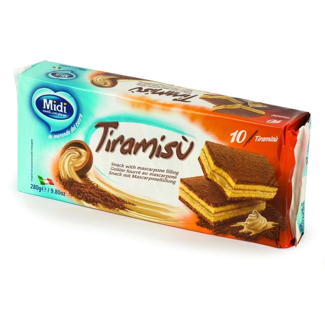 Biskvitas su tiramisu skonio įdaru MIDI, 280 g