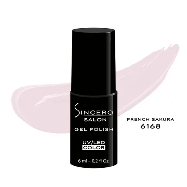 Gelinis nagų lakas SINCERO SALON French sakura, 6 ml 6168