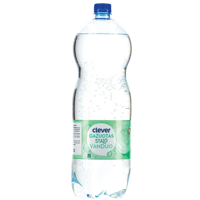 Gazuotas stalo vanduo CLEVER, 2 l