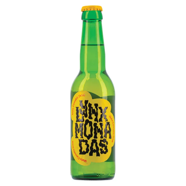 Gazuotas gaivusis gėrimassu kanapių žiedais LYNXMONADAS YERBA-MATE, 330 ml