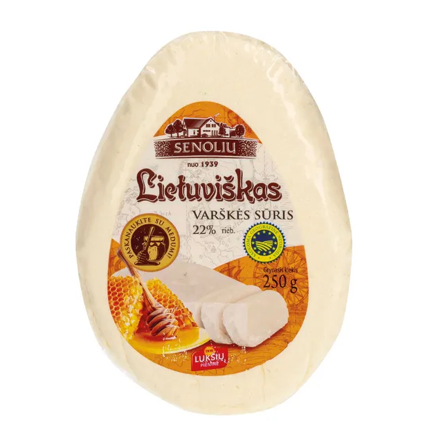 Lietuviškas varškės sūris SENOLIŲ, 22% rieb., 250 g