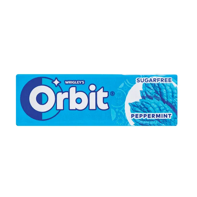 Kramtomoji guma su saldikliais ORIBT PEPPERMINT, 14 g