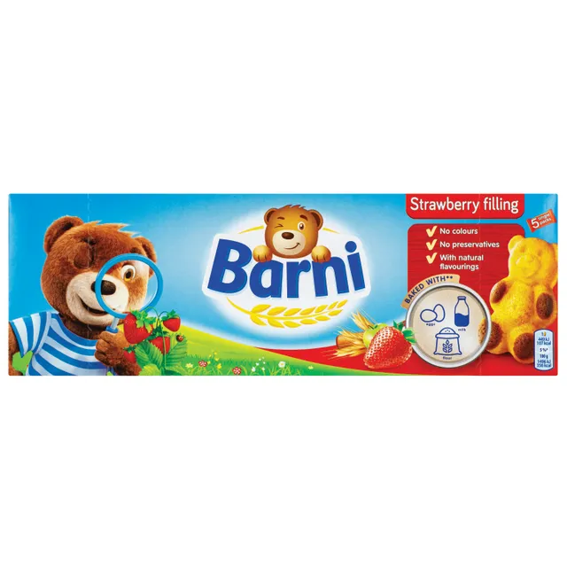 Sponge cake BARNI with strawberry filling, 150 g