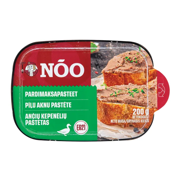 Ančių kepenėlių paštetas NOO, 200 g