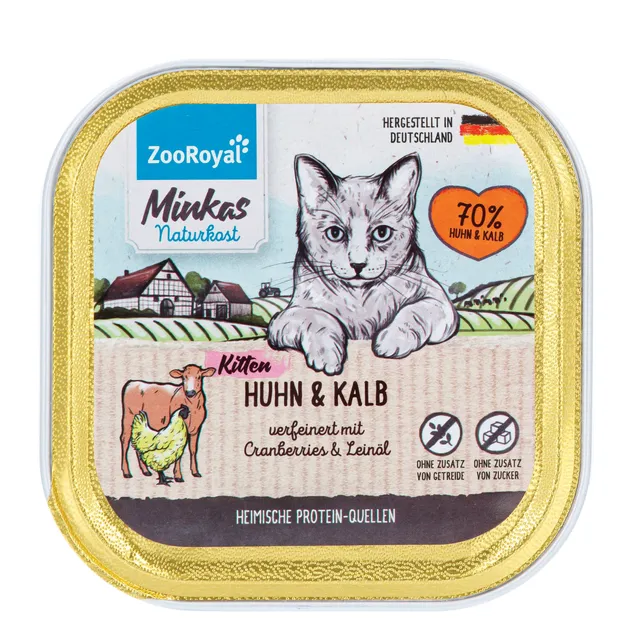 Cat food with chicken and veal MINKA'S, 100 g