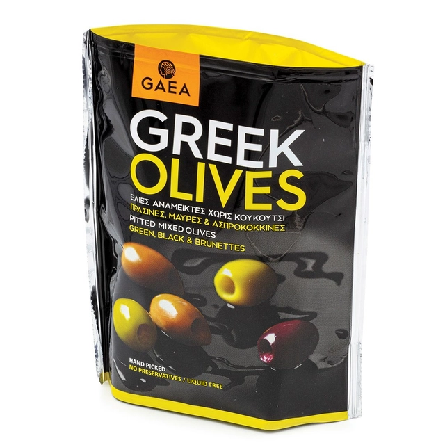 Žaliosios alyvuogės be kauliukų maišelyje GAEA, 150 g