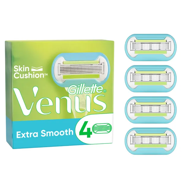 Skustuvo galvutės VENUS DELUXE EXTRA SMOOTH, 4 vnt.