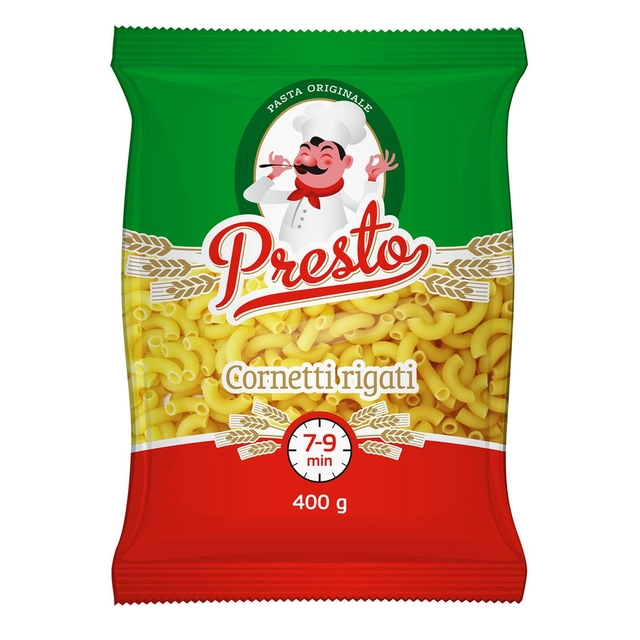 Makaronai CORNETTI RIGATI PRESTO, 400 g