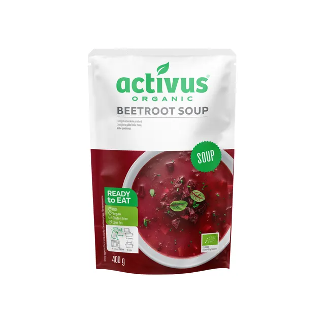 Ekologiška burokėlių sriuba ACTIVUS, 400 g