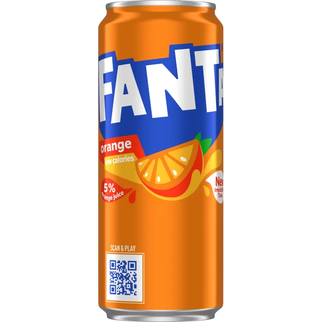Gazuotas apelsinų skonio gaivusis gėrimas FANTA ORANGE, 330 ml