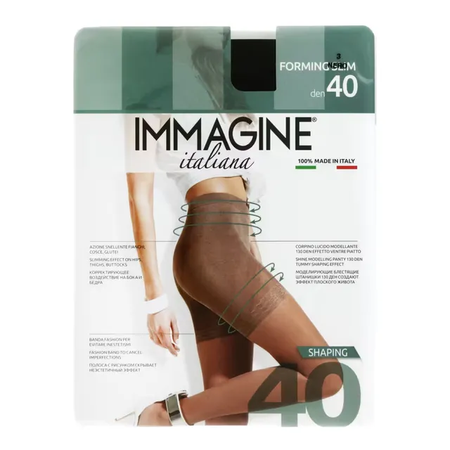 Moteriškos pėdkelnės IMMAGINE FORMING SLIM 40 DEN, 5 dydis, spalva NERO