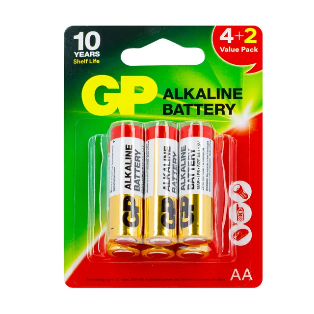 Baterija GP ALKALINE LR6/AA B4+2