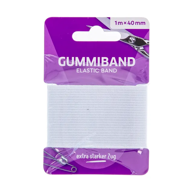 Elastinė guma 1mx40mm, balta VIVESS