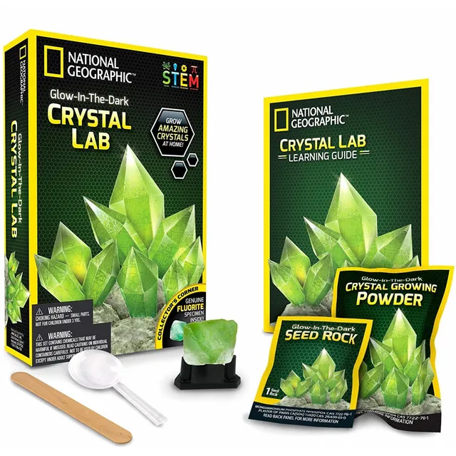 NATIONAL GEOGRAPHIC rinkinys Carded Crystal Grow Glow in the Dark, NGCRYSTALGIDCRD