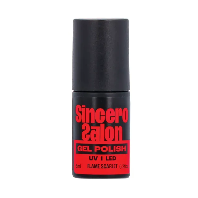 Gelinis nagų lakas SINCERO SALON Flame scarlet, 6 ml 3723