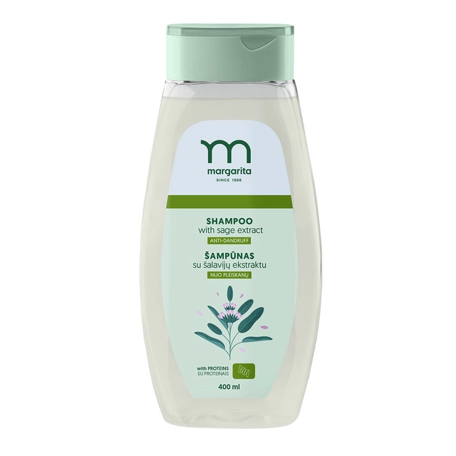 Shampoo with sage extract for dandruff MARGARITA, 400 ml