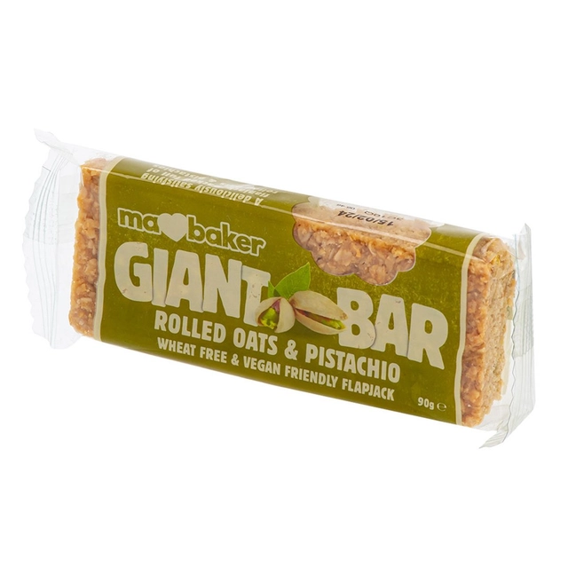 Avižinis batonėlis su pistacijomis MA BAKER GIANT BAR PISTACHIO, 90 g