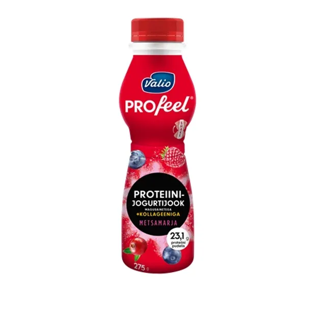 Forest berry flavor protein yogurt drink VALIO PROFEEL, 0.1% fat, 275 g
