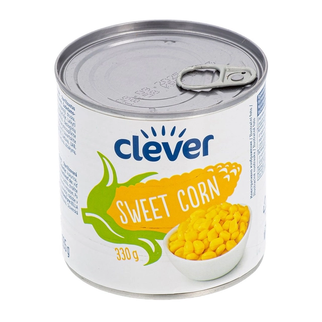 Saldieji kukurūzai konservuoti CLEVER, 330 g