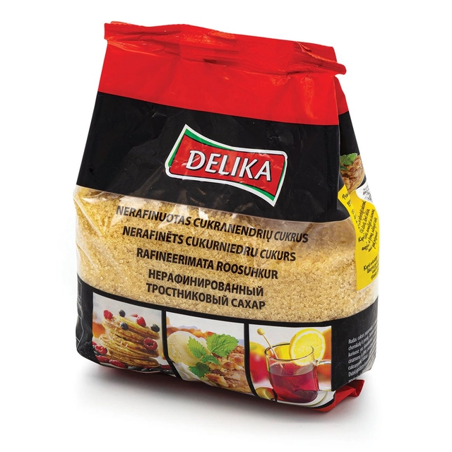 Nerafinuotas cukranendrių cukrus DELIKA, 500 g