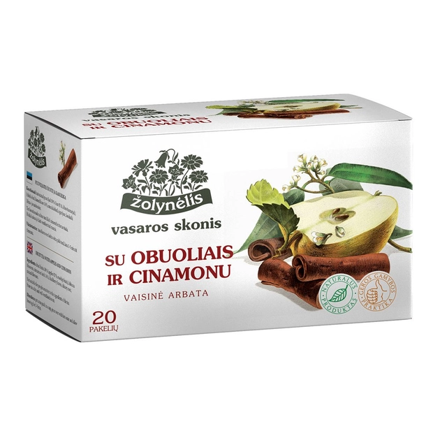 Vaisinė arbata su obuoliais ir cinamonu ŽOLYNĖLIS VASAROS SKONIS, 50 g