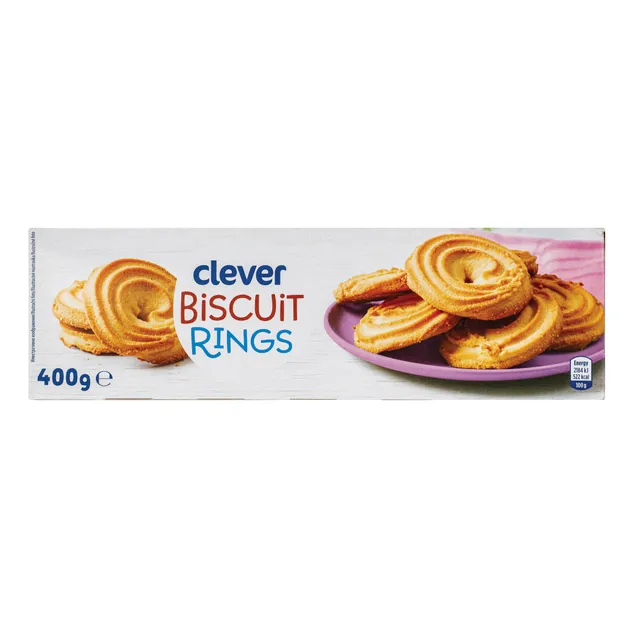Biscuit cookies rings CLEVER, 400 g