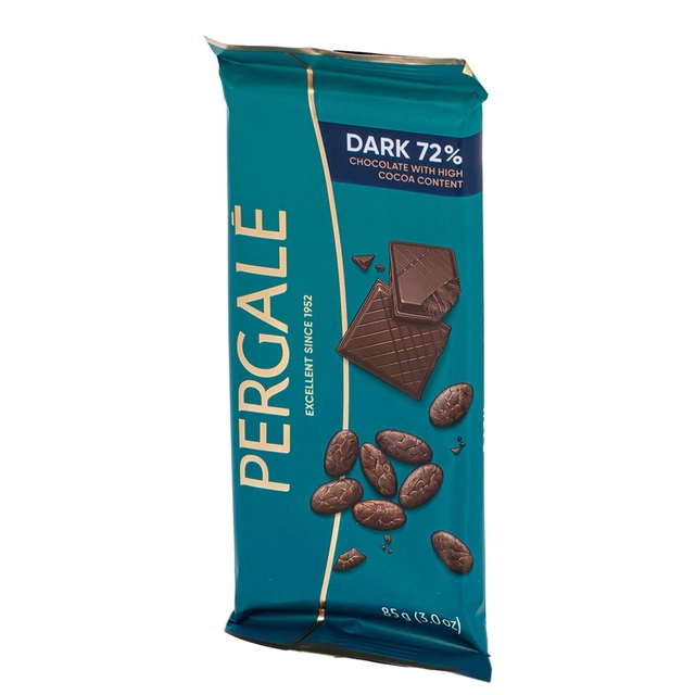 Juodasis 72% šokoladas PERGALĖ, 85 g