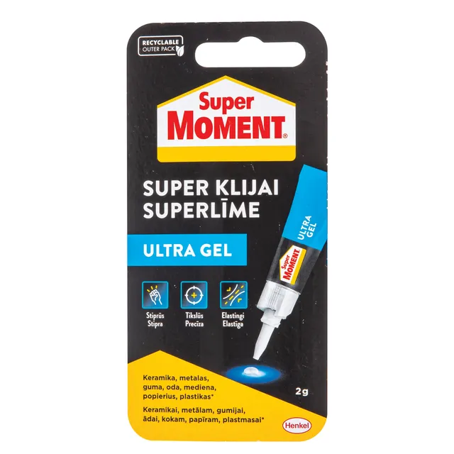 Universalieji klijai SUPER MOMENT ULTRA GEL, 1 vnt.